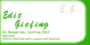 edit giefing business card